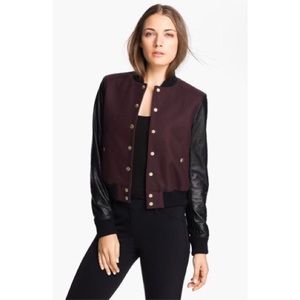 Theory Dex Lambskin Bomber Jacket